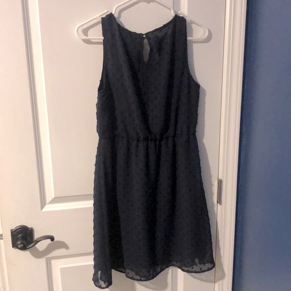 Navy Blue Tulle Tank Short Dress Size M - Picture 3 of 3